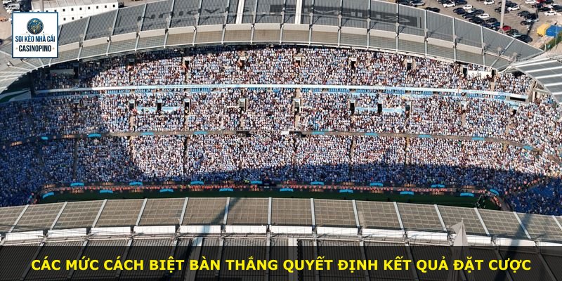 Các mức cách biệt bàn thắng quyết định kết quả đặt cược
