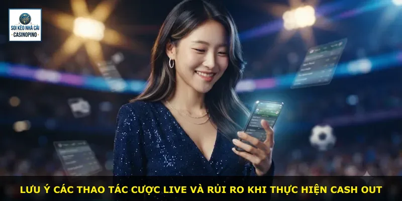 Lưu ý các thao tác cược live và rủi ro khi thực hiện cash out