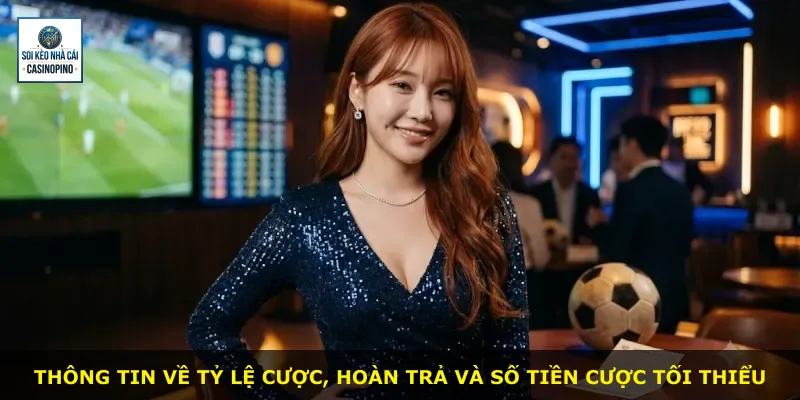 Thông tin về tỷ lệ cược, hoàn trả và số tiền cược tối thiểu