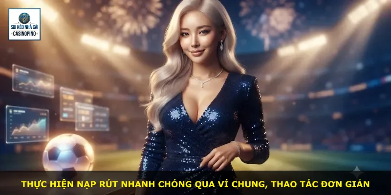 Thực hiện nạp rút nhanh chóng qua ví chung, thao tác đơn giản
